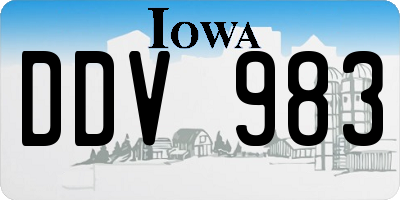 IA license plate DDV983