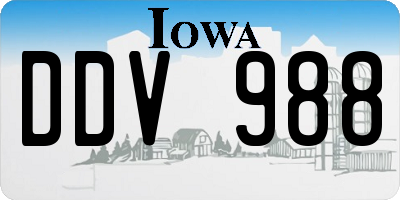 IA license plate DDV988