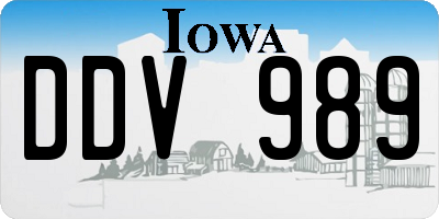 IA license plate DDV989
