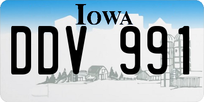 IA license plate DDV991