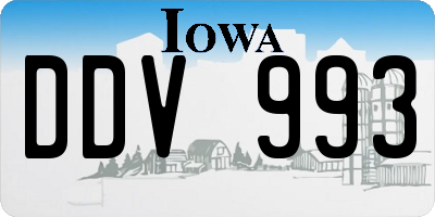 IA license plate DDV993