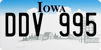 IA license plate DDV995