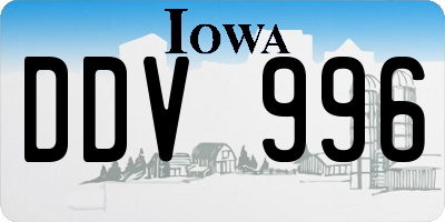 IA license plate DDV996