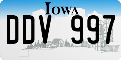 IA license plate DDV997