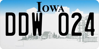 IA license plate DDW024