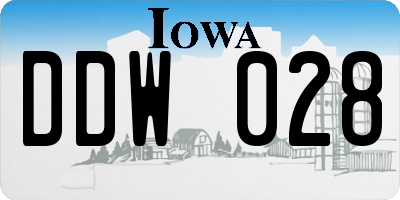 IA license plate DDW028