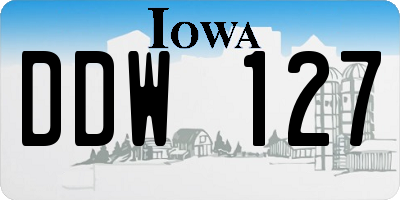 IA license plate DDW127