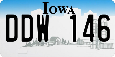 IA license plate DDW146