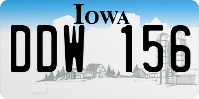 IA license plate DDW156