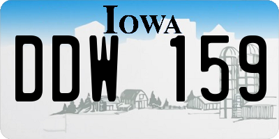 IA license plate DDW159