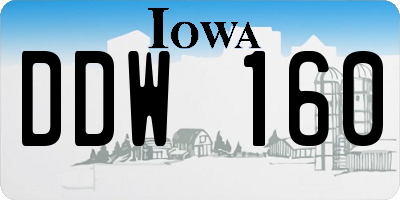 IA license plate DDW160