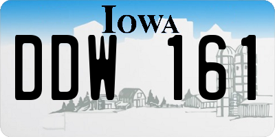 IA license plate DDW161