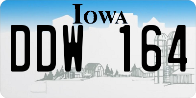 IA license plate DDW164