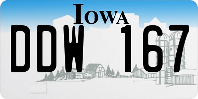 IA license plate DDW167