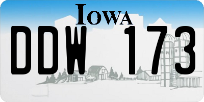 IA license plate DDW173