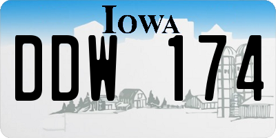 IA license plate DDW174