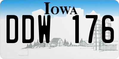 IA license plate DDW176