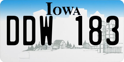 IA license plate DDW183