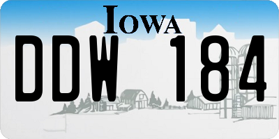 IA license plate DDW184