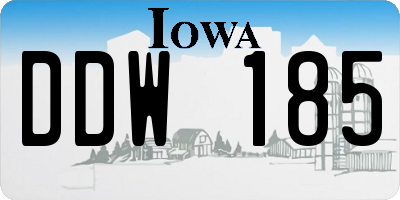 IA license plate DDW185