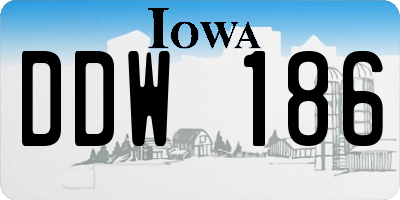 IA license plate DDW186