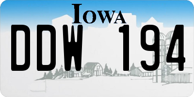 IA license plate DDW194