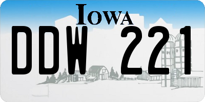 IA license plate DDW221