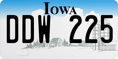 IA license plate DDW225