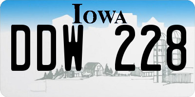 IA license plate DDW228