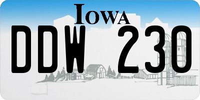 IA license plate DDW230