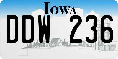 IA license plate DDW236