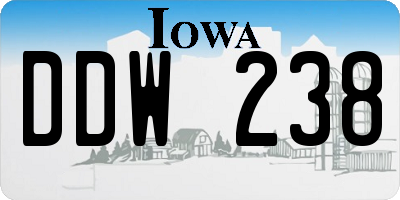 IA license plate DDW238