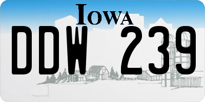 IA license plate DDW239