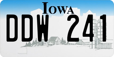 IA license plate DDW241