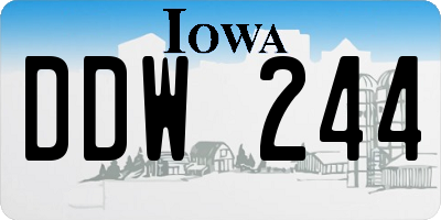 IA license plate DDW244