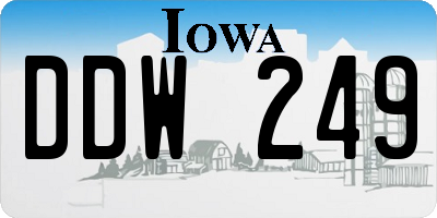 IA license plate DDW249