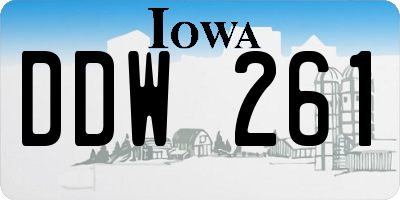 IA license plate DDW261