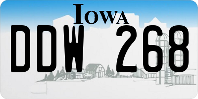 IA license plate DDW268