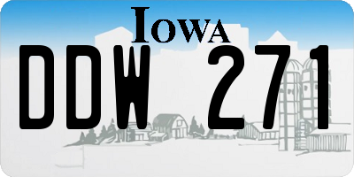 IA license plate DDW271