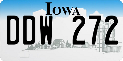 IA license plate DDW272