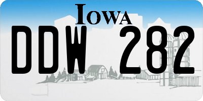 IA license plate DDW282