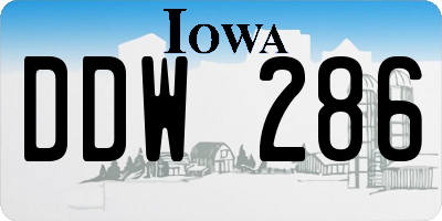 IA license plate DDW286