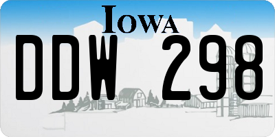 IA license plate DDW298