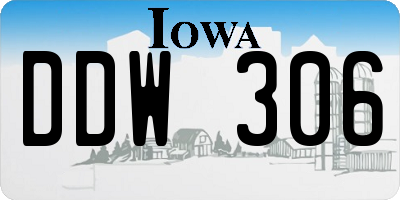 IA license plate DDW306