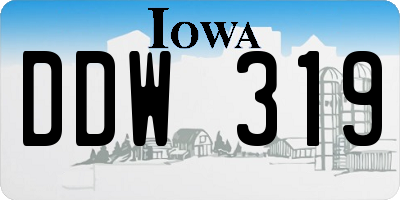 IA license plate DDW319