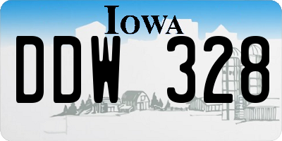 IA license plate DDW328