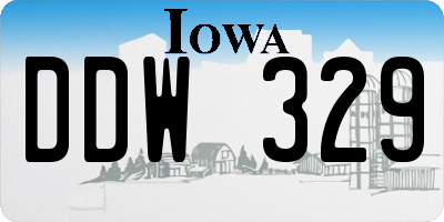 IA license plate DDW329