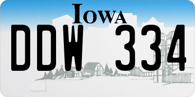 IA license plate DDW334