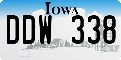 IA license plate DDW338