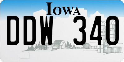 IA license plate DDW340